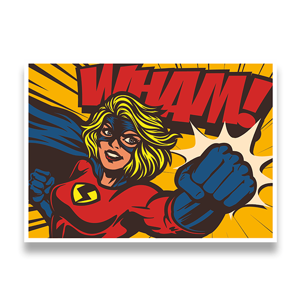 Wall Stickers: Superheroin Comic