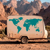 Camper van decals: Silhouette Map Mundi Low 18