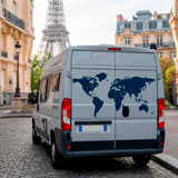 Camper van decals: Silhouette Map Mundi Low 20