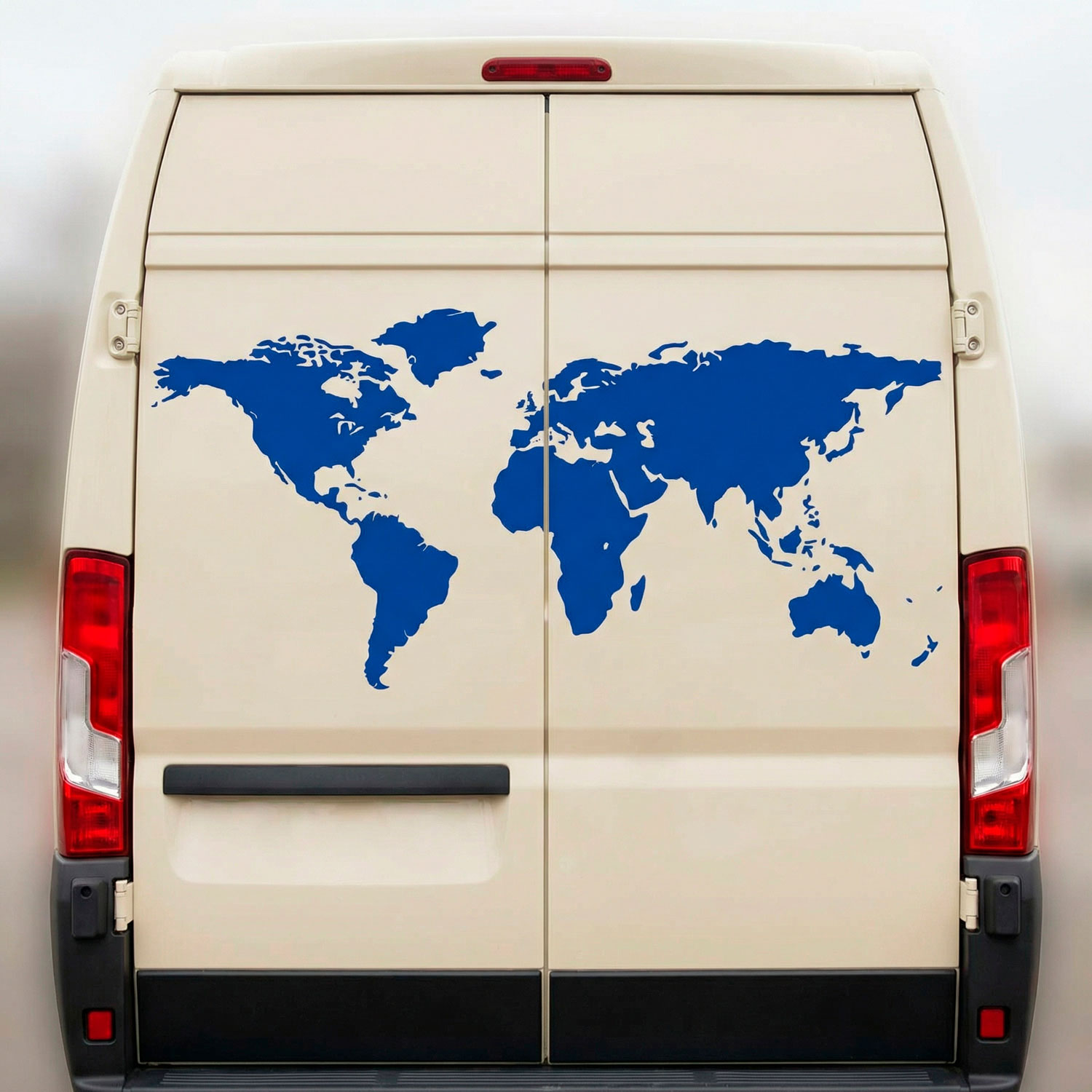 Camper van decals: Silhouette Map Mundi Low