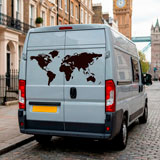 Camper van decals: Silhouette Map Mundi Low 26