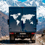 Camper van decals: Silhouette Map Mundi Low 27