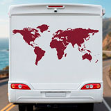 Camper van decals: Silhouette Map Mundi Low 5