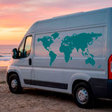 Camper van decals: Silhouette Map Mundi Low 6