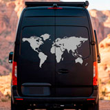 Camper van decals: Silhouette Map Mundi Low 9