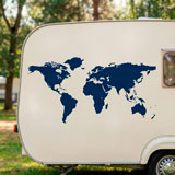 Camper van decals: Silhouette Map Mundi Low 10