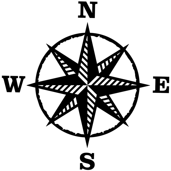 Camper van decals: Compass rose