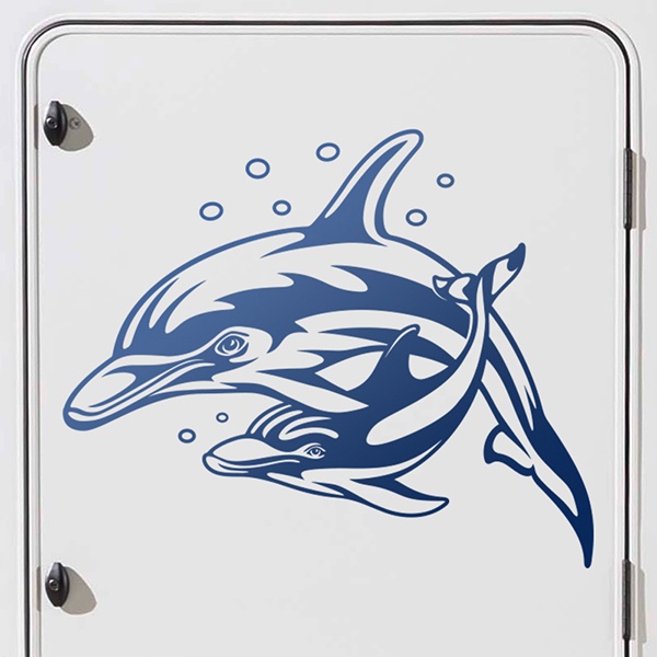 Camper van decals: Family of Dolphins