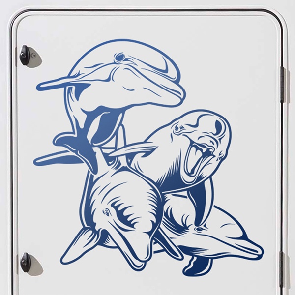 Camper van decals: Herd of Dolphins