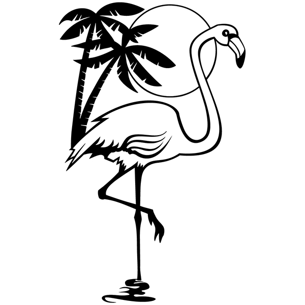 Camper van decals: Flamingo