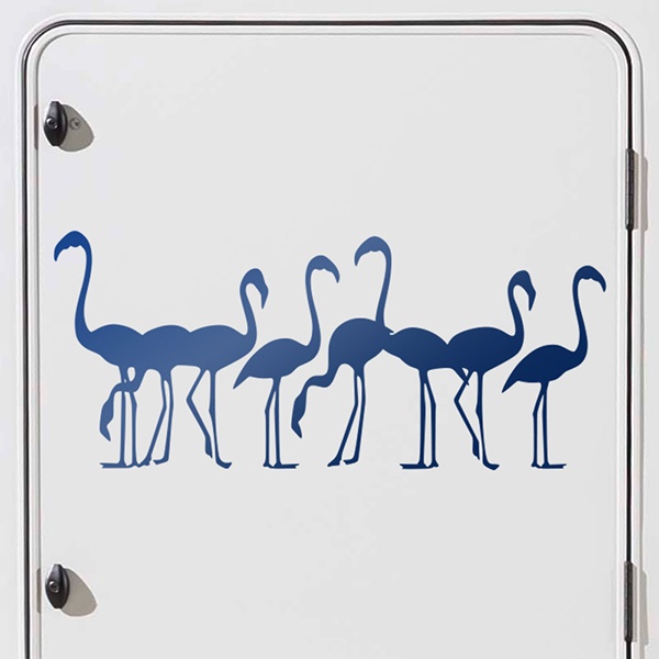 Car & Motorbike Stickers: Flock of Flamingos