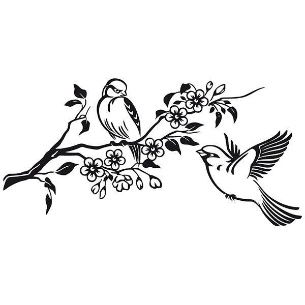 Car & Motorbike Stickers: Sparrows in spring