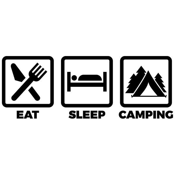 Camper van decals: Camping icons