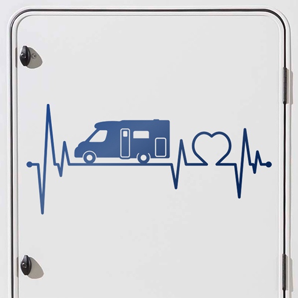 Camper van decals: Motorhome Electrocardiogram
