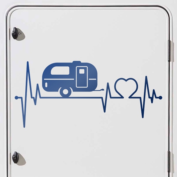 Camper van decals: Caravan Electrocardiogram