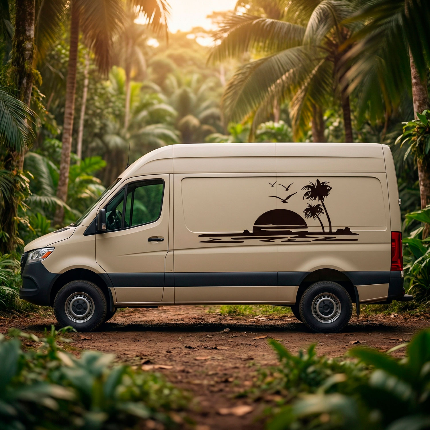 Camper van decals: Paradise Beach