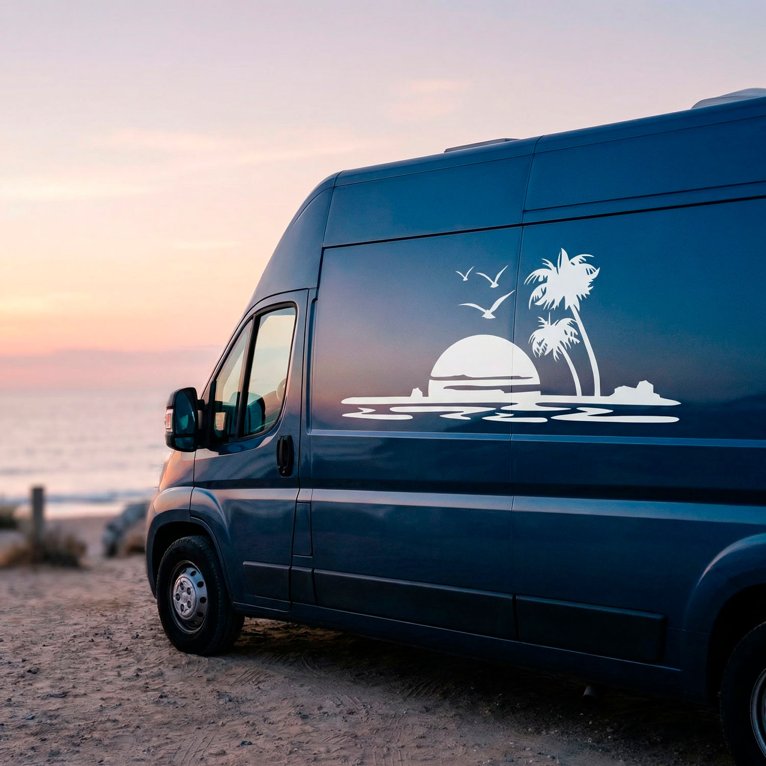 Camper van decals: Paradise Beach