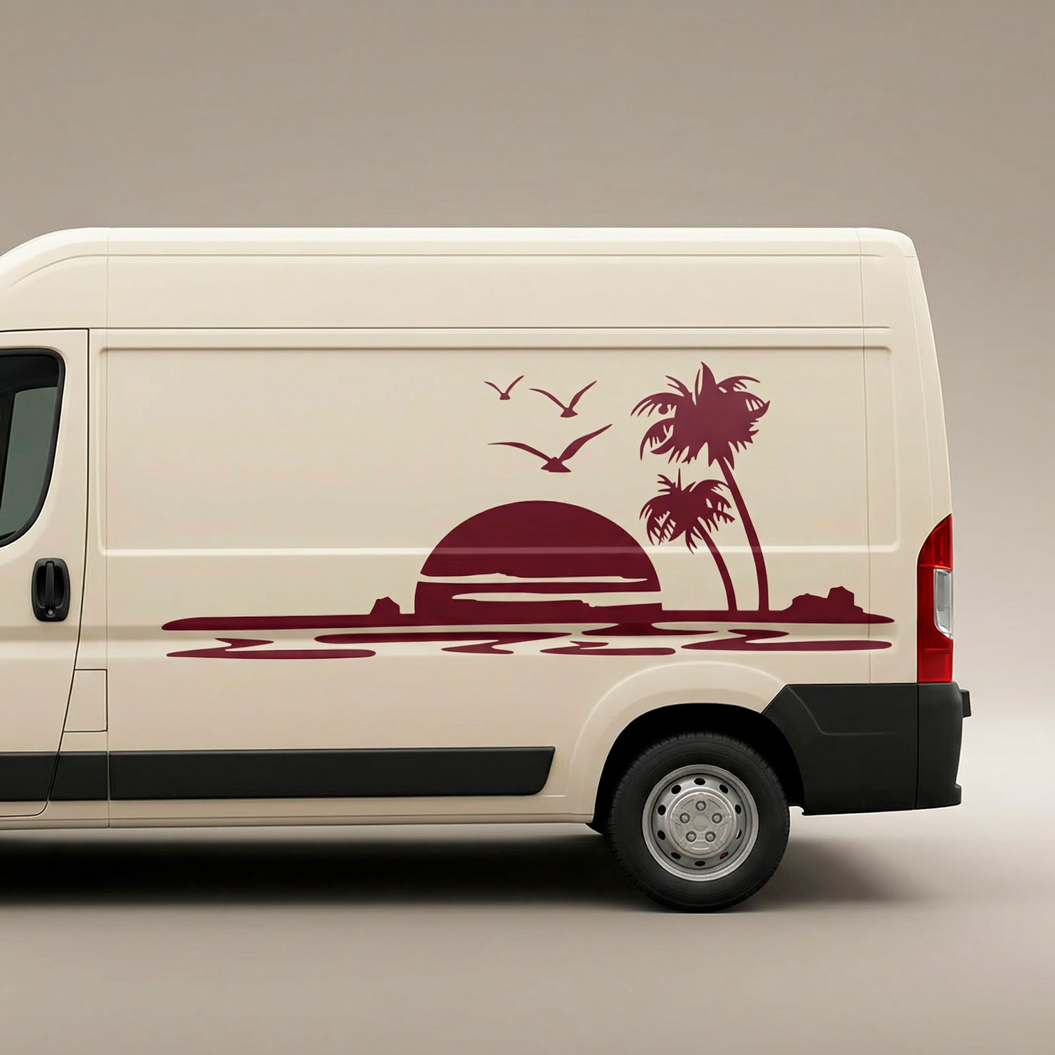 Camper van decals: Paradise Beach