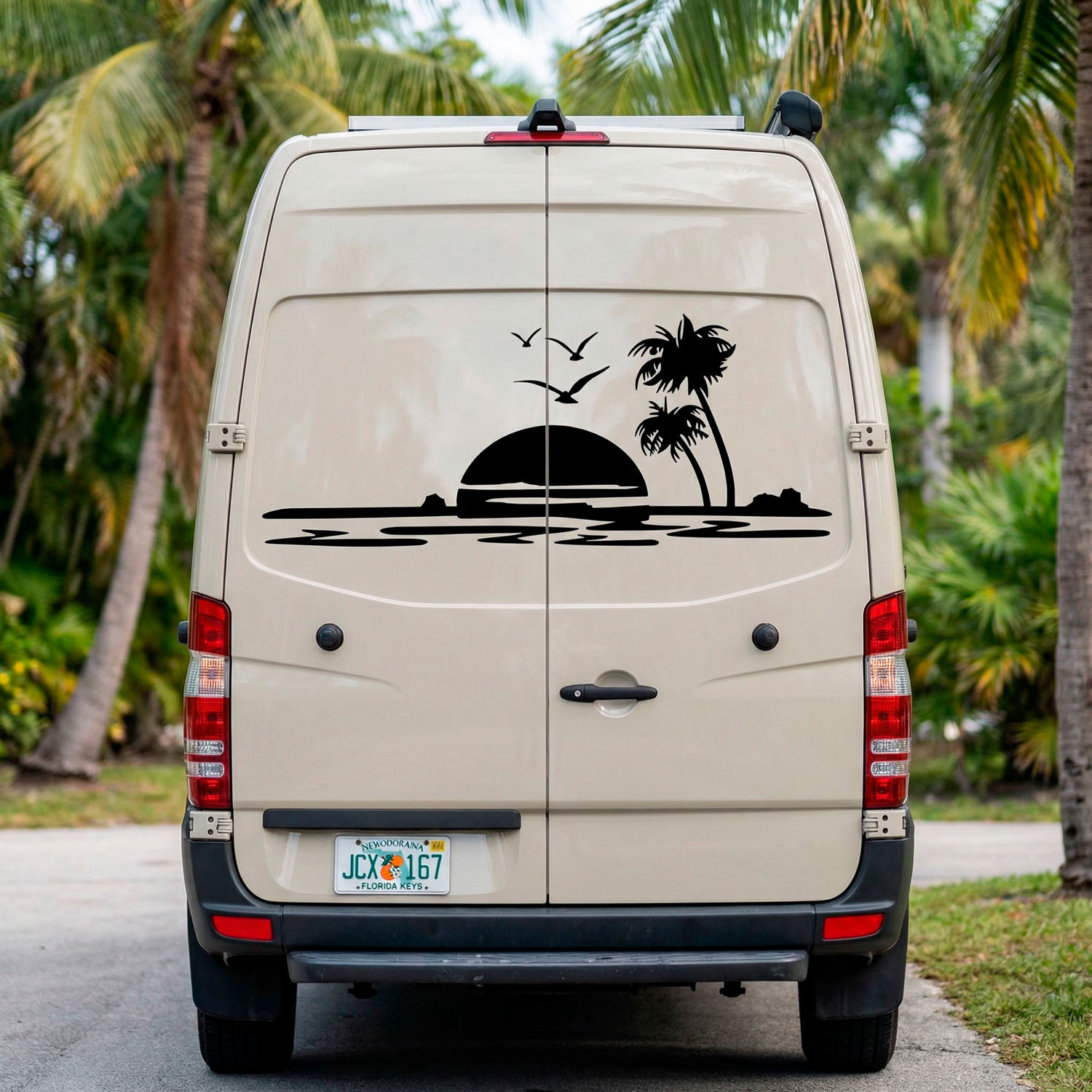 Camper van decals: Paradise Beach