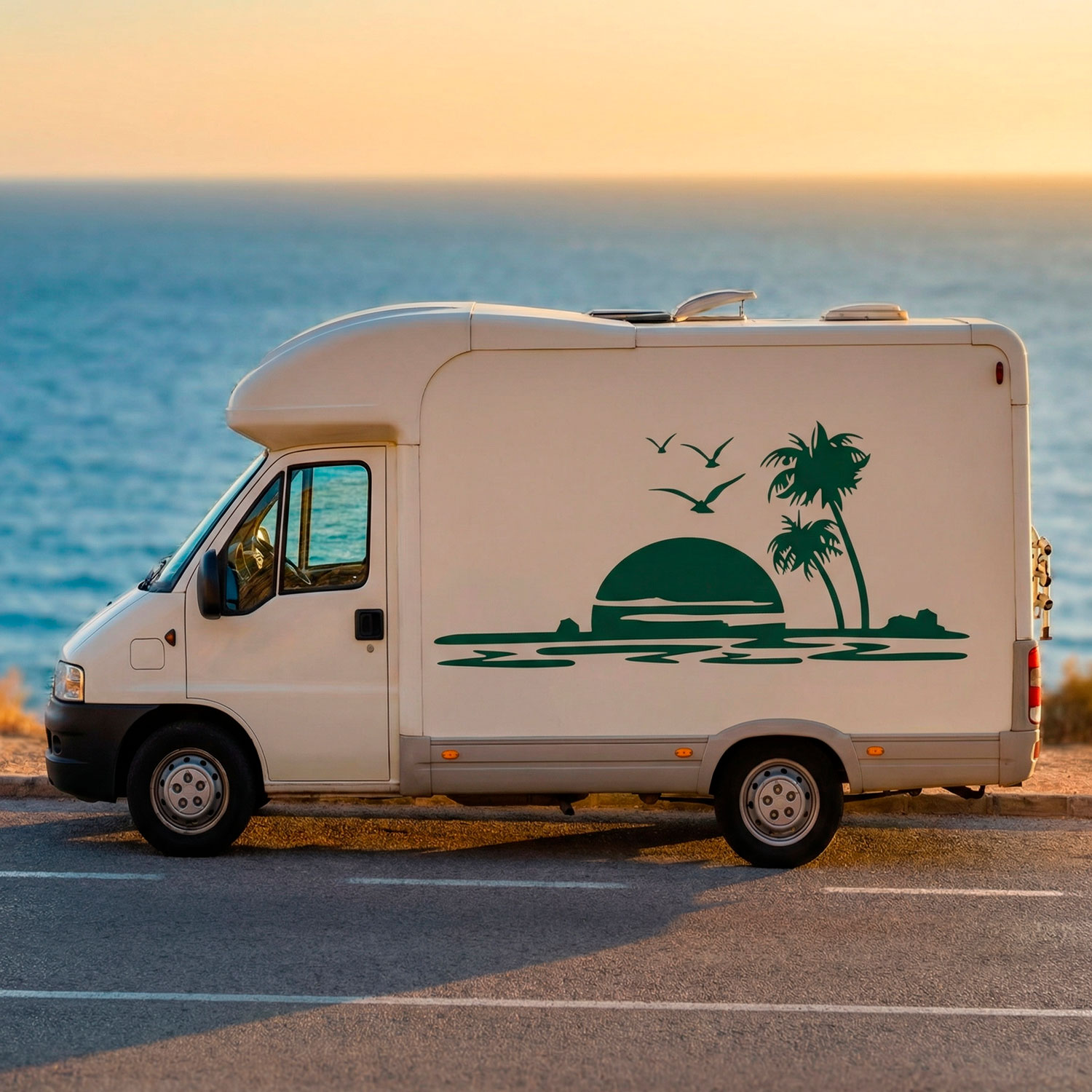 Camper van decals: Paradise Beach