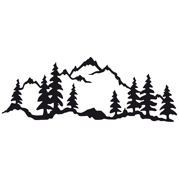 Car & Motorbike Stickers: Mountain forest