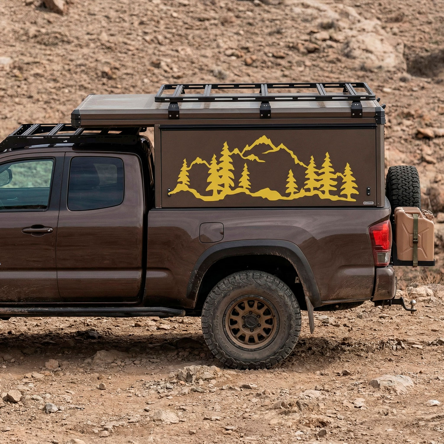 Camper van decals: Mountain forest