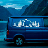 Camper van decals: Mountain forest 6