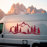 Camper van decals: Mountain forest 7