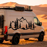Camper van decals: Mountain forest 9