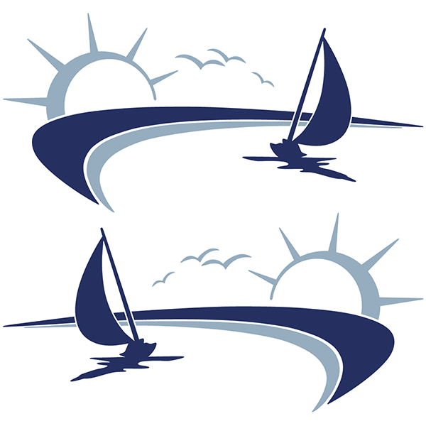 Camper van decals: Sailing in the sea