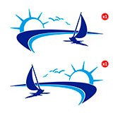 Camper van decals: Sailing in the sea 2