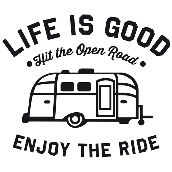 Camper van decals: Life is good