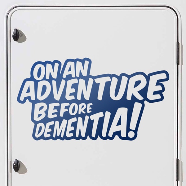 Camper van decals: On an adventure before dementia