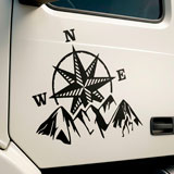 Camper van decals: Compass rose at the mountain 20