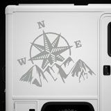 Camper van decals: Compass rose at the mountain 10