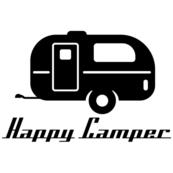 Camper van decals: Happy camper
