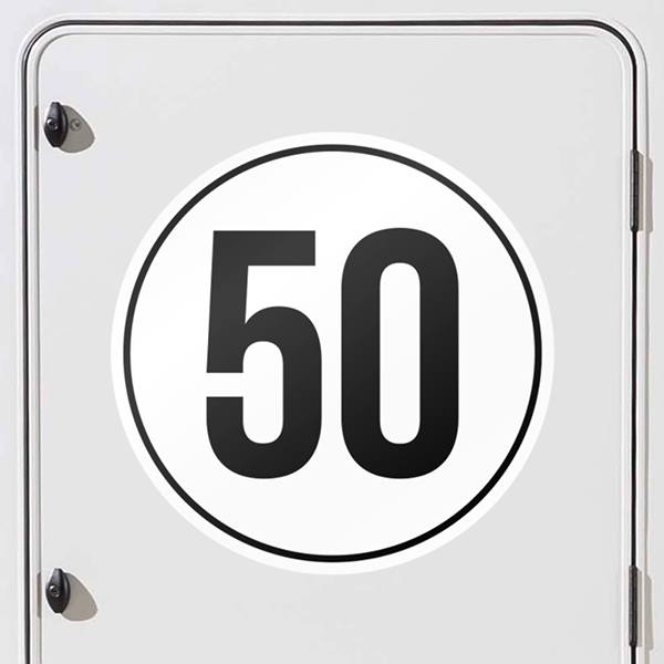 Camper van decals: Speed 50km/h