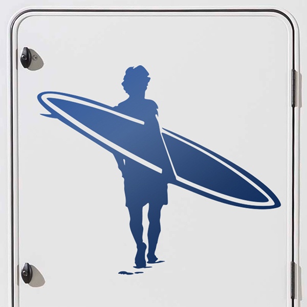Camper van decals: Surfer on the beach