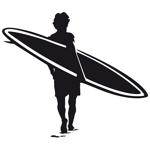 Camper van decals: Surfer on the beach