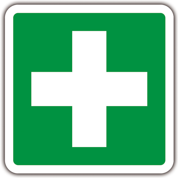 Camper van decals: First aid kit signal