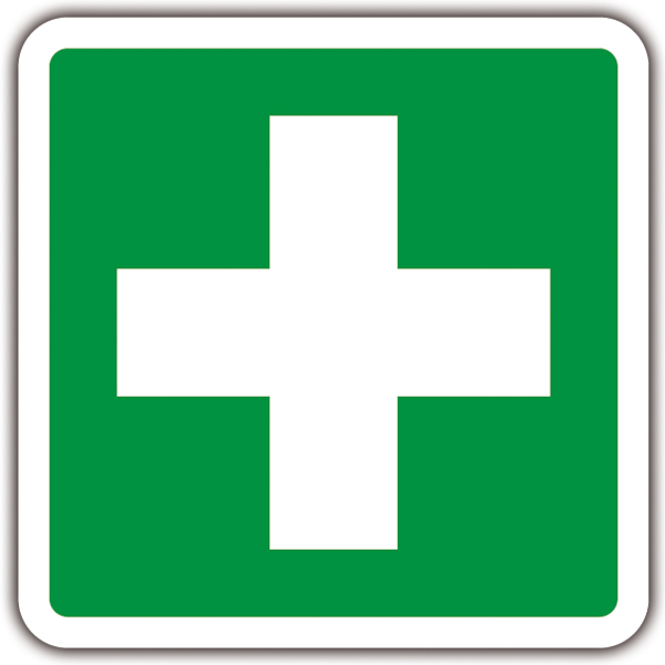 Camper van decals: First aid kit signal