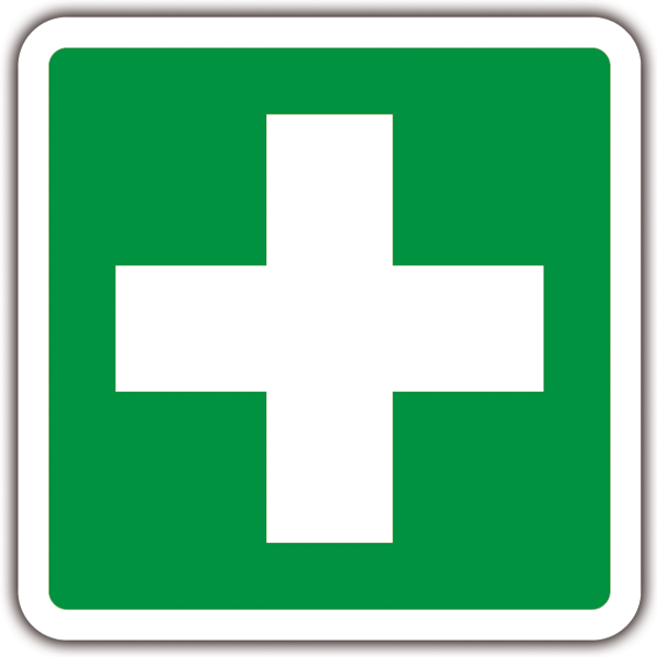 Camper van decals: First aid kit signal