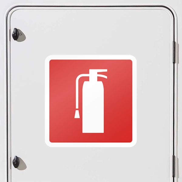 Camper van decals: Extinguisher signs