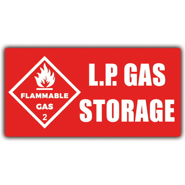 Camper van decals: LP GAS Storage