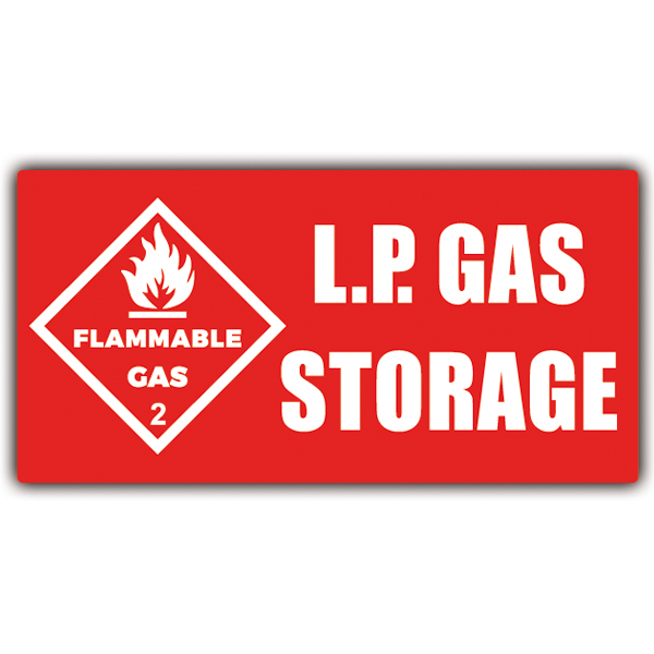 LPG Gas Storage sticker decal 