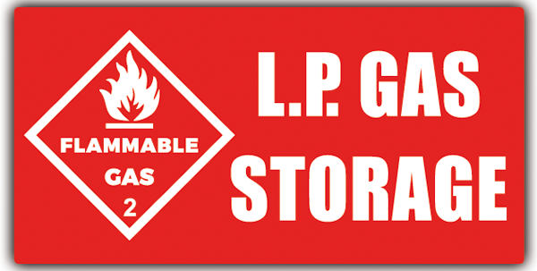 Camper van decals: LP GAS Storage