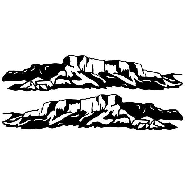 Camper van decals: Mountainous landscape