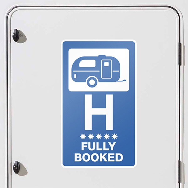 Camper van decals: Hotel Fully Booked