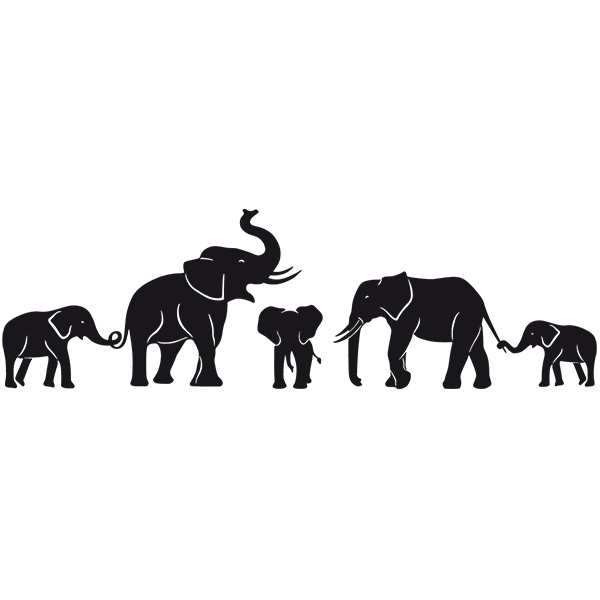 Camper van decals: Elephants in family