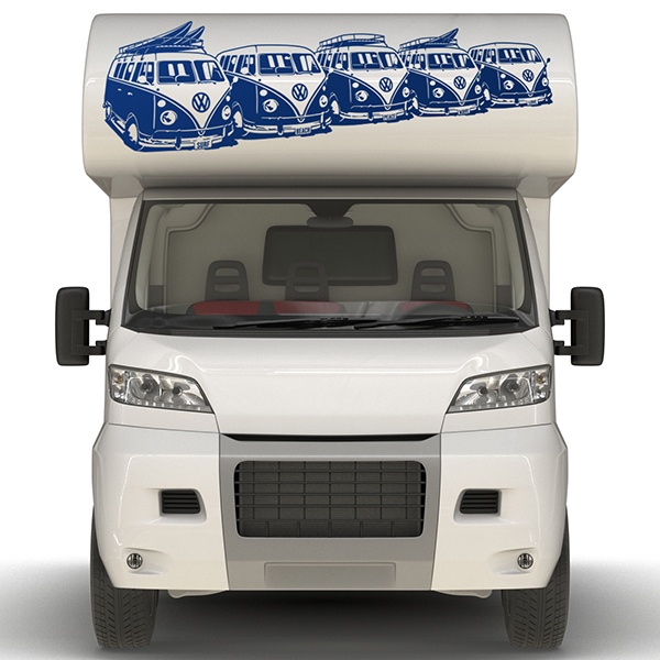 Camper van decals: Quintet of Surfer Vans